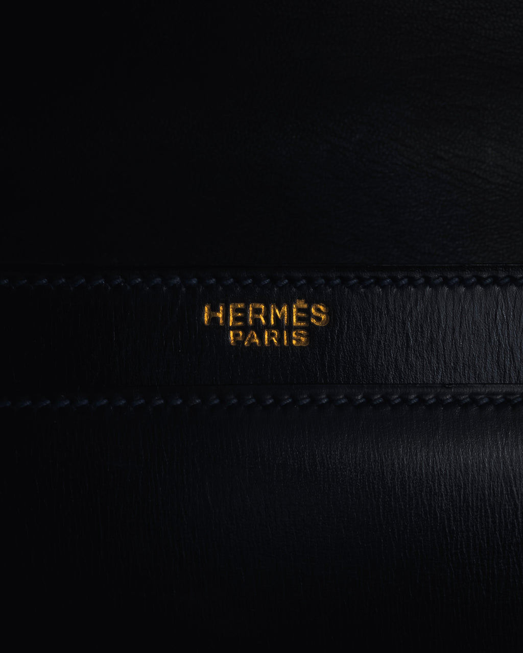 -SPECIAL- "HERMES" 60’s early sandrine box dark blue calf bit bag