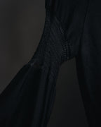 "Christian Dior BOUTIQUE" 2007’s draped viscose mesh-panel pullover