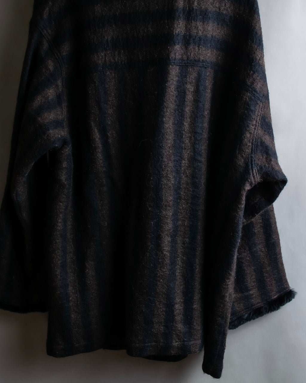 "FENDI" Pecan stripe pattern A-line silhouette coat