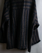 "FENDI" Pecan stripe pattern A-line silhouette coat