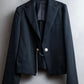 "Y's" Chain fastening design peak lapel short length tailored jacket