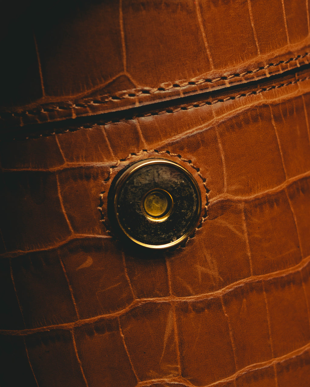 "CELINE" 80's-90's Structured cylindrical bucket bag