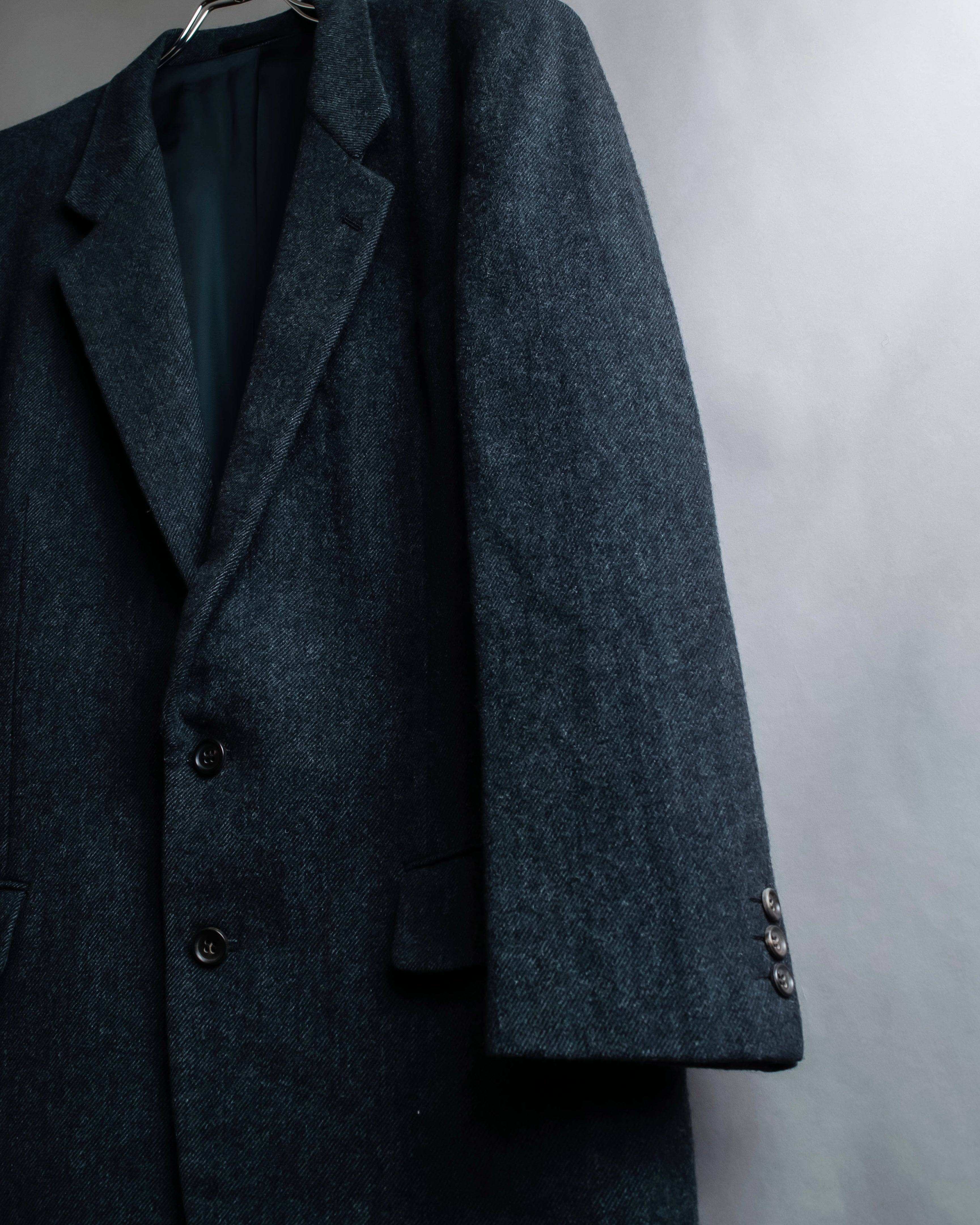 "COMME des GARCONS HOMME DEUX" Box silhouette heather grey tailored jacket