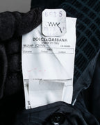 "DOLCE &amp; GABBANA" Checkered velvet tailored jacket