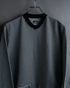 “VERSACE” checkered pattern zip pocket pull over