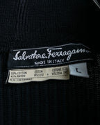 "Salvatore Ferragamo"Cotton x rayon summer knit shirt