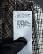 "Saint Laurent" Lame check pattern bow tie shirt