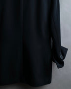 "Christian Dior" Jacquard switching design no-collar jacket