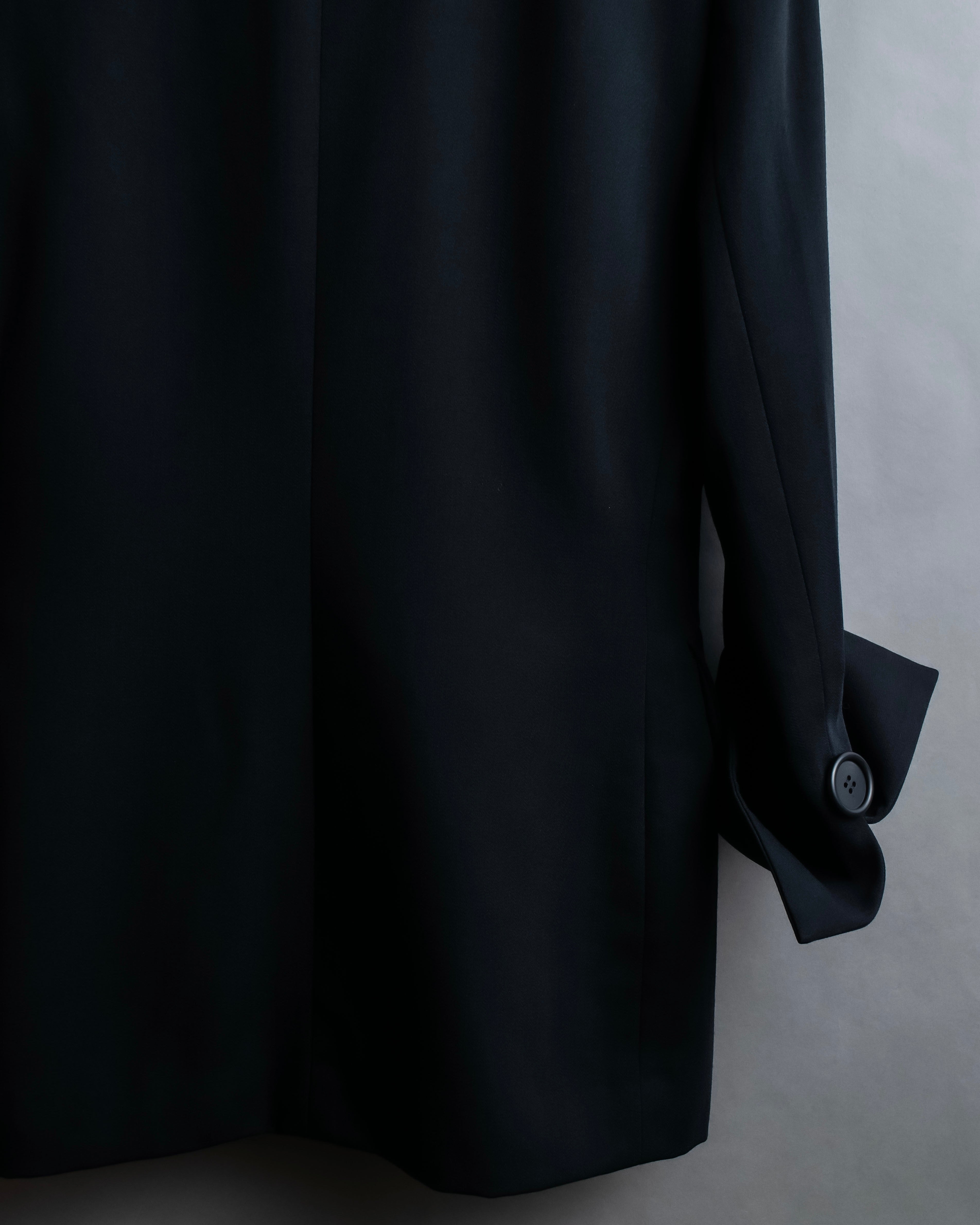 "Christian Dior" Jacquard switching design no-collar jacket