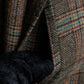 "ETRO" Multi-check pattern high neck ribbed knit blouson