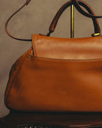 -SPECIAL- “Christian Dior” 2006-2007 Gaucho saddle leather two-way satchel