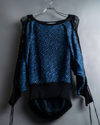 "TOGA ARCHIVES" String design mesh switching melange knit