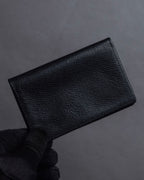 "Tiffany&Co" Logo engraved grained leather card holder