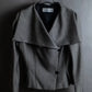 "Max Mara" 2way shape jacket & box pleated mid length skirt set up