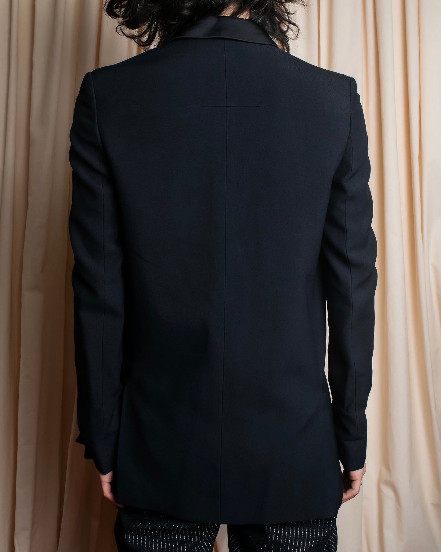 "GIVENCHY" Satin lapel switching design tailored jacket