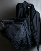 "Alexandar McQueen" Fur trimmed design shaped tailored jacket