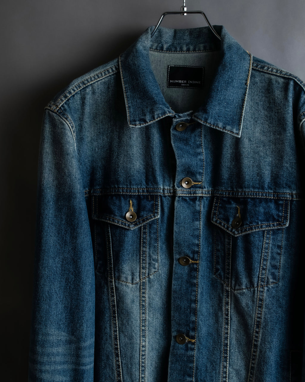 "NUMBER (N)INE" Vintage washed denim jacket