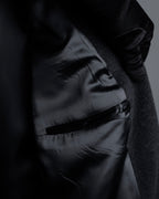 "GIORGIO ARMANI" Double-breasted charcoal gray super maxi chester coat