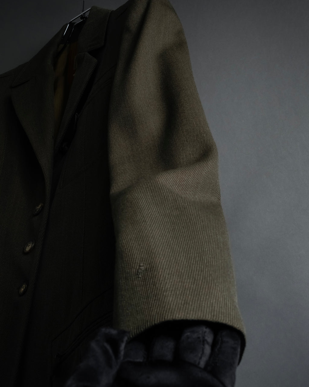 -SPECIAL- "HERMES" 90's Military-inspired zip design tailored jacket