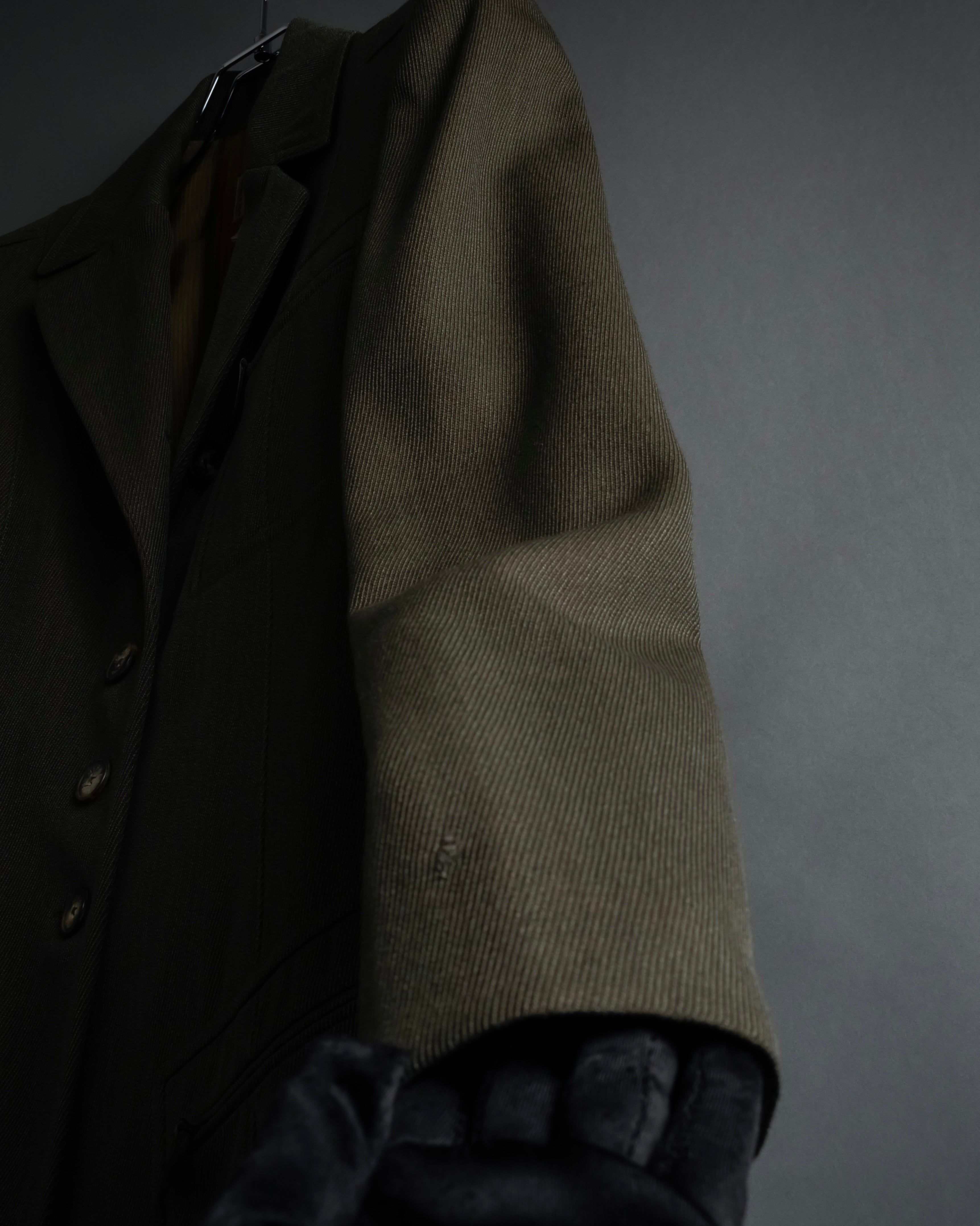 -SPECIAL- "HERMES" 90's Military-inspired zip design tailored jacket