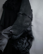 -SPECIAL- "GUCCI" 90's-00's Leather combination fur long coat