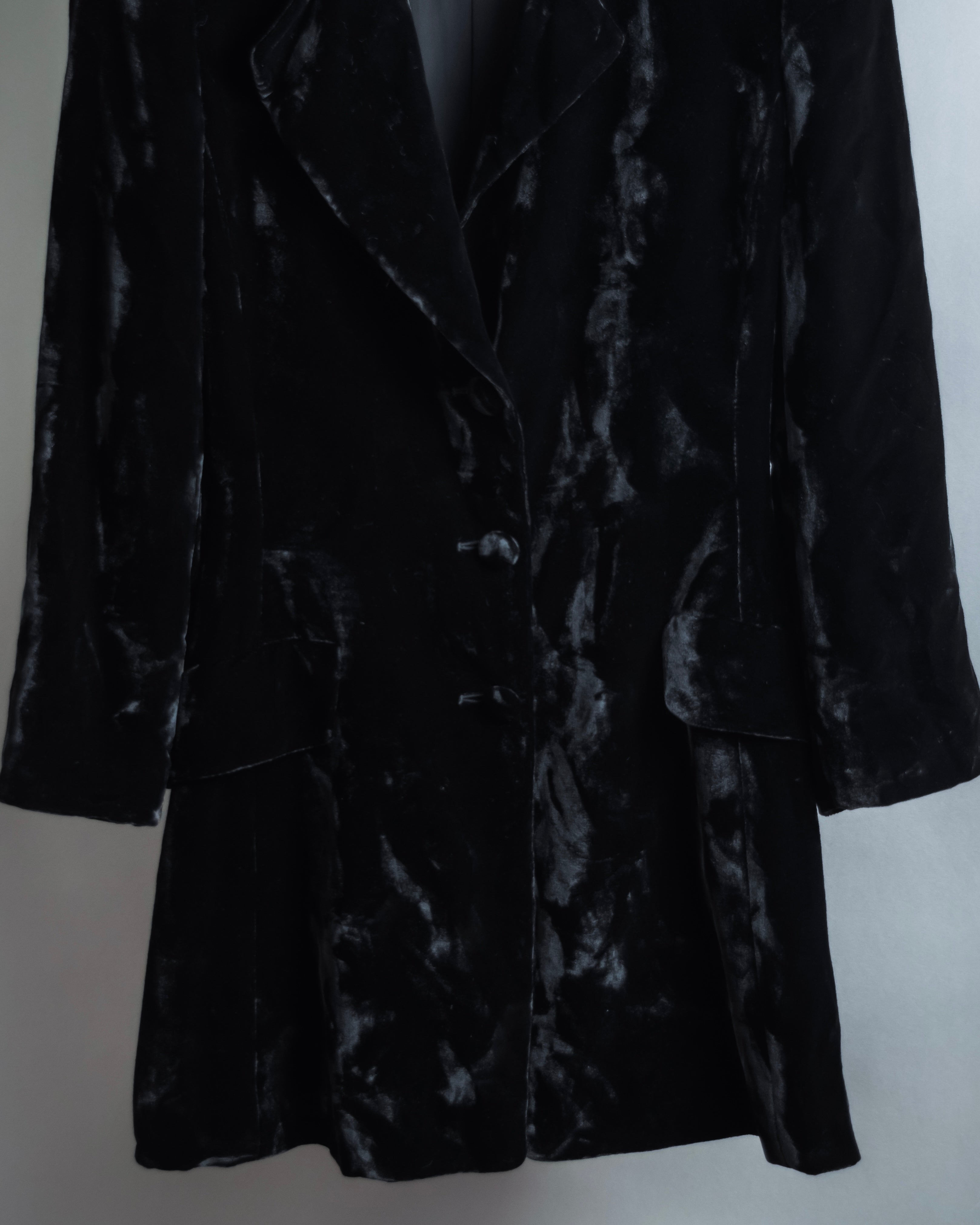 "ERREUNO" Relaxed tailored velour jacket