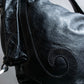 "FENDI" Curved design swirl motif leather one shoulder bag