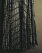"ENRICO COVERI" 80's-90's Metallic flared maxi skirt