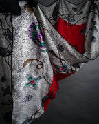 “Christian Dior” 80’s-90’s Jewelry motif monogram silk scarf