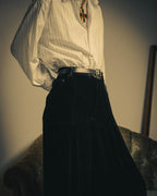 –SPECIAL– "SAINT LAURENT" 2023's Pleated velvet extreme flare pants