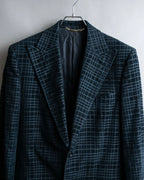 "DOLCE &amp; GABBANA" Checkered velvet tailored jacket