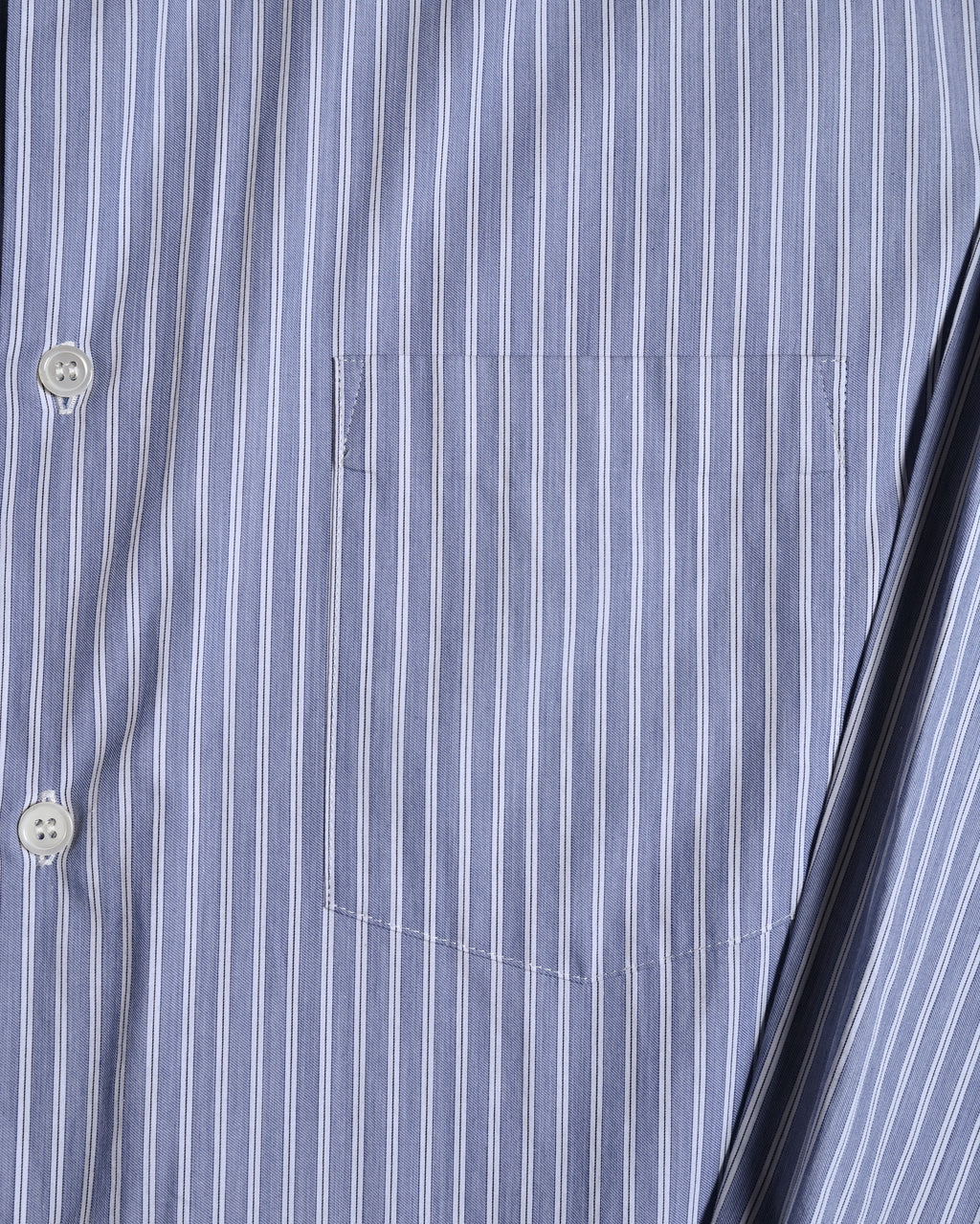 Comme des Garçons Homme Deux/ Cotton Stripe Patterned Long Shirt Blue
