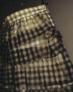 -SPECIAL- "tricot COMME des GARÇONS" 07SS Gingham check sheer tiered ruffle skirt