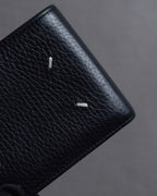 "MAISON MARGIELA" Grain texture leather snap wallet
