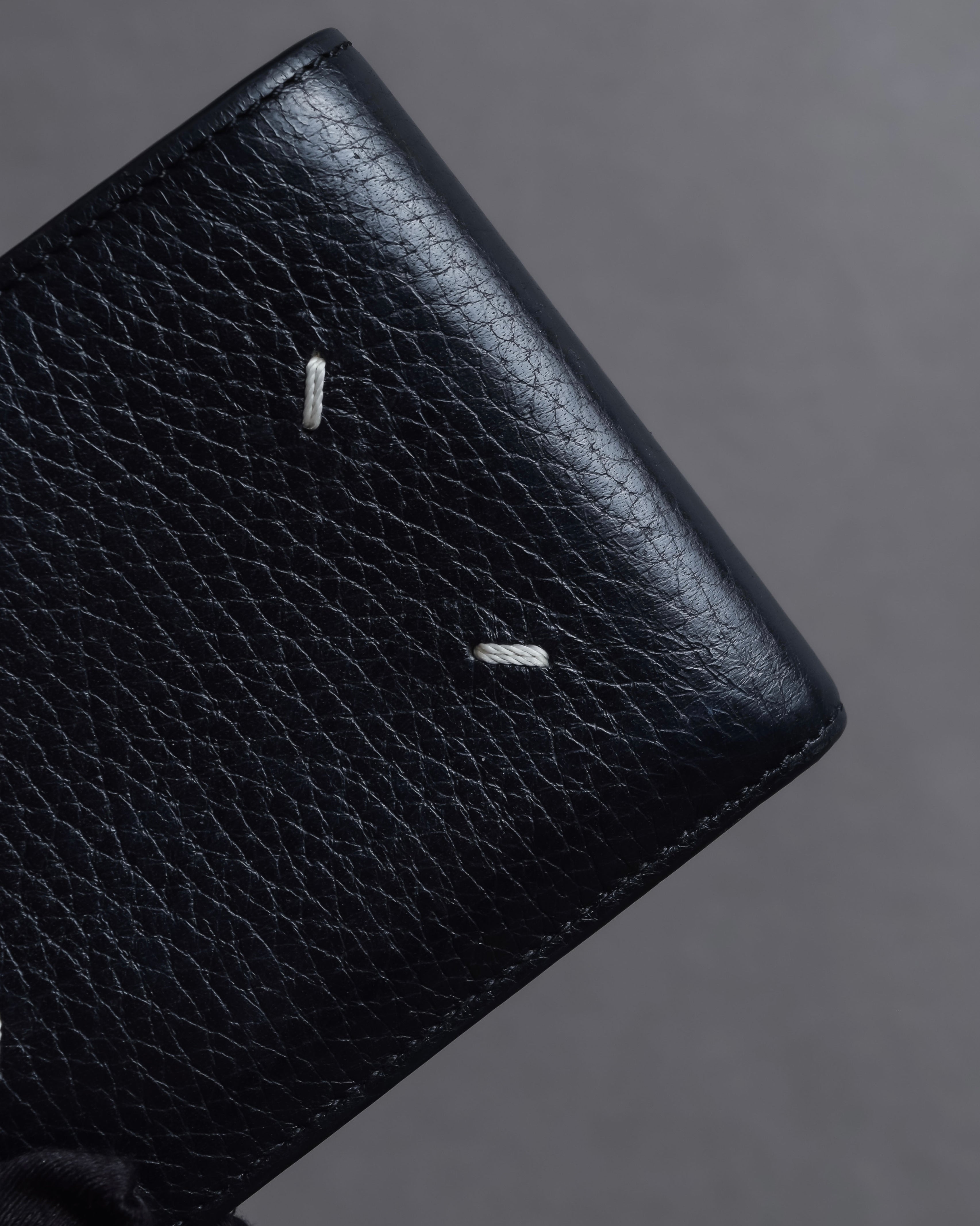 "MAISON MARGIELA" Grain texture leather snap wallet