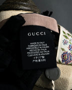 -MOOD Christmas Collections-
"GUCCI" Michele period delicate floral embroidered ribbon tie