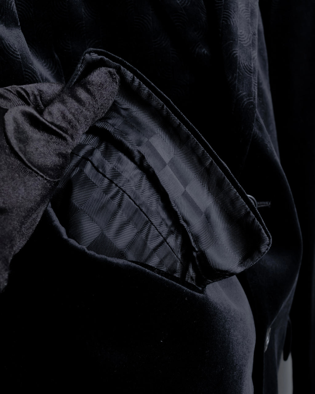 "LOUIS VUITTON" Geometric pattern velvet tailored jacket