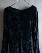 "Yves Saint Laurent Rive Gauche"
Draped neckline crushed velour dress