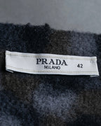 "PRADA" Camouflage pattern V-neck knit