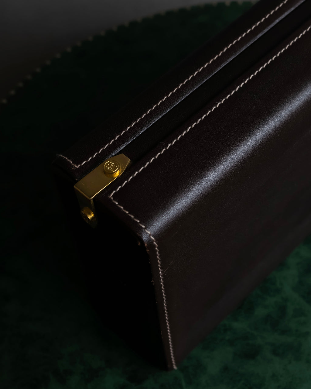 "LOEWE" Logo engraved wooden storage box