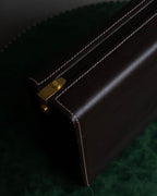 "LOEWE" Logo engraved wooden storage box