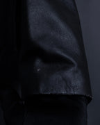 "Weekend Max Mara" Minimalist design center zip-up leather jacket