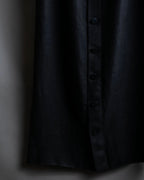 "CHANEL" Back button design flared maxi skirt