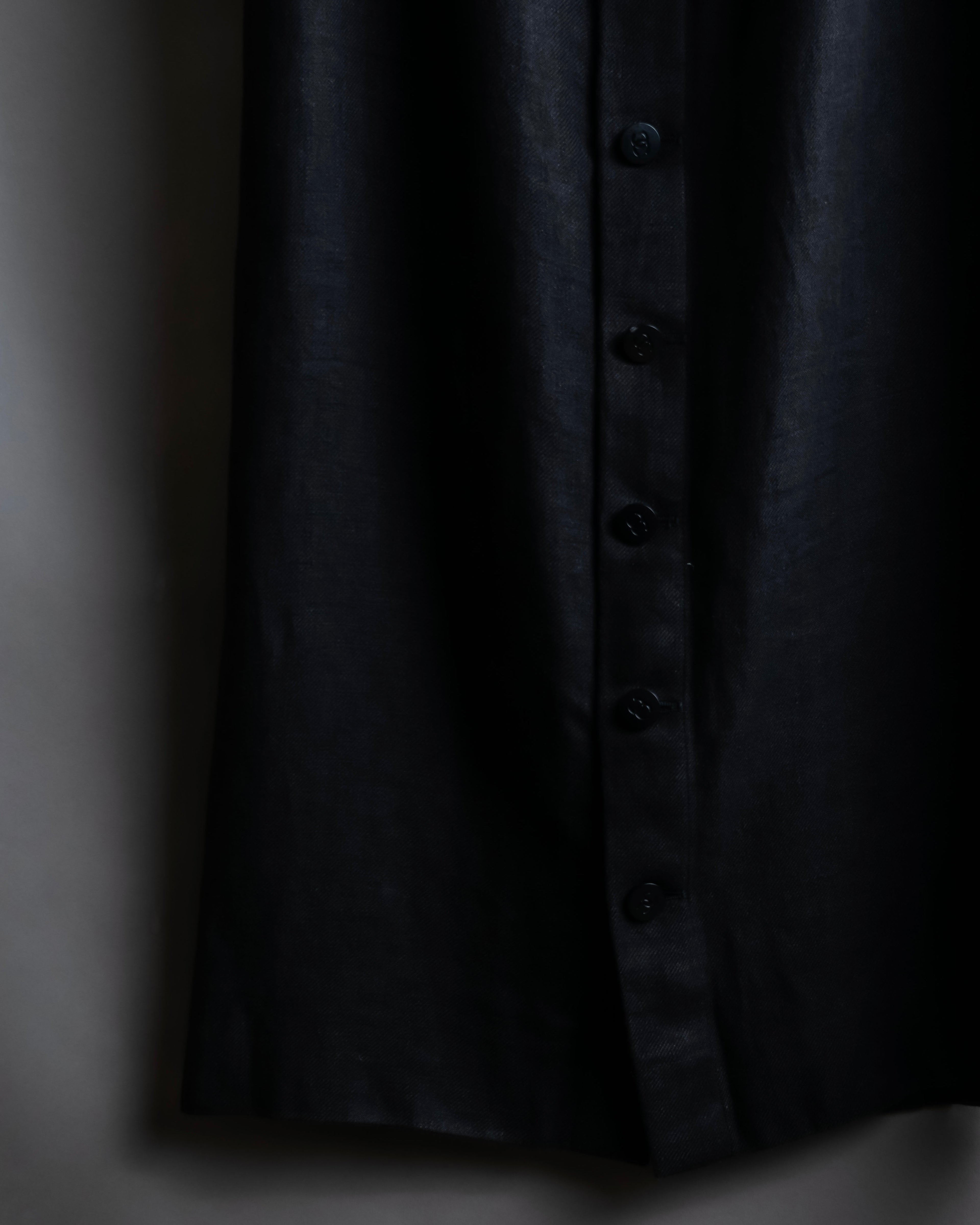 "CHANEL" Back button design flared maxi skirt