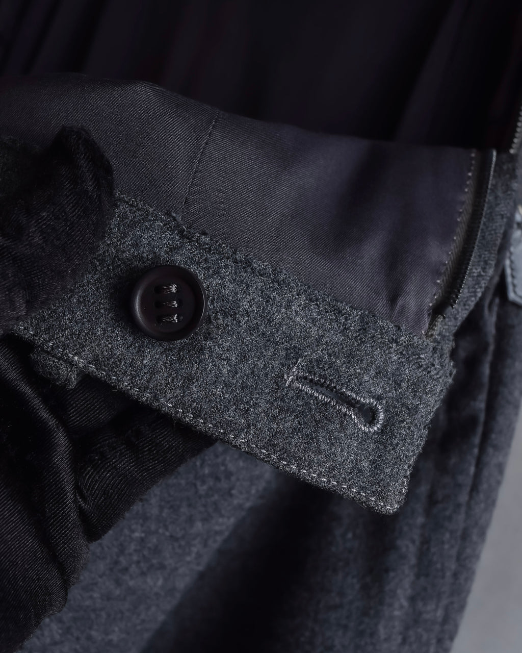 "HERMES" Margiela period semi-flared wool skirt