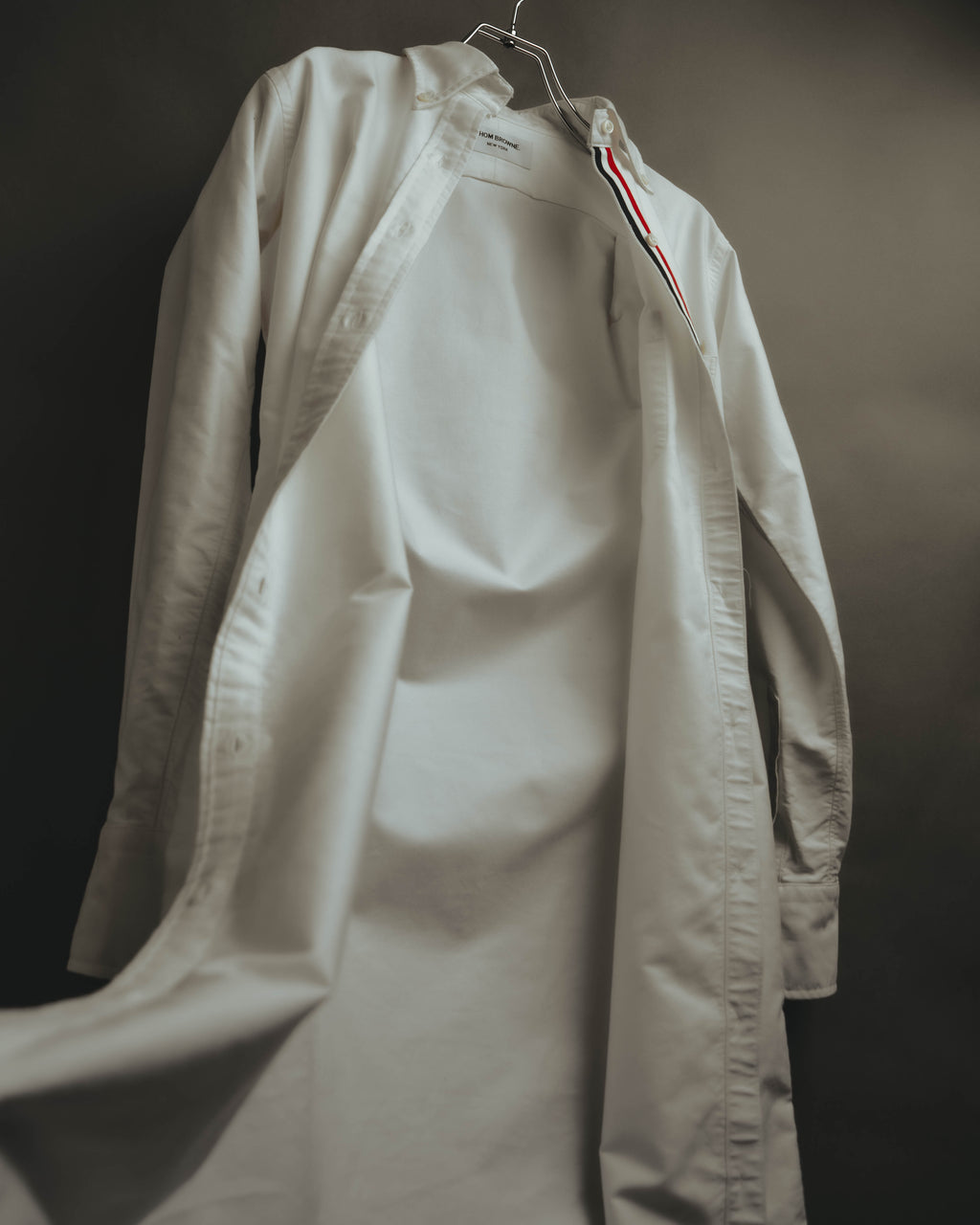 -SPECIAL- “THOM BROWNE” 2010’s tricolor grosgrain oxford shirt dress