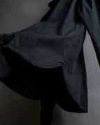 "Vivienne Westwood RED LABEL"
 Draped neck design black cotton shirt