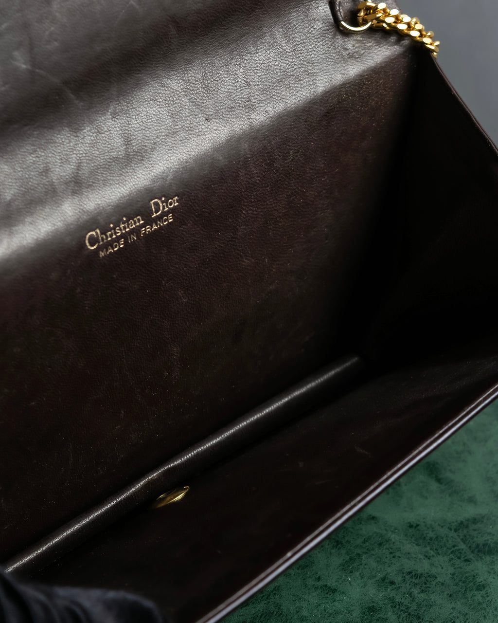 "Christian Dior" CD turn lock design chain shoulder bag