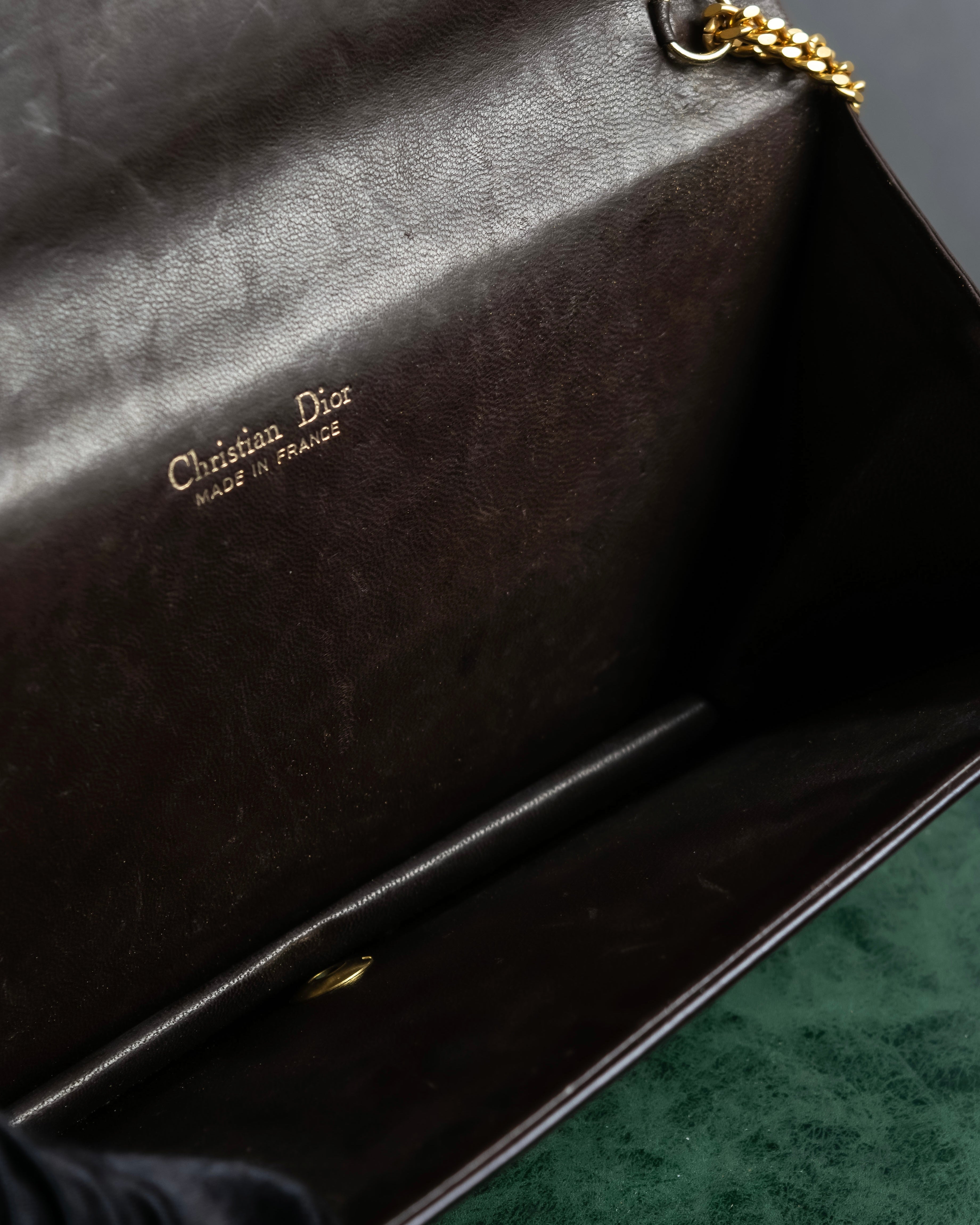 "Christian Dior" CD turn lock design chain shoulder bag