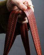 "MAISON MARGIELA" Genuine leather 2way brown color sailor bag